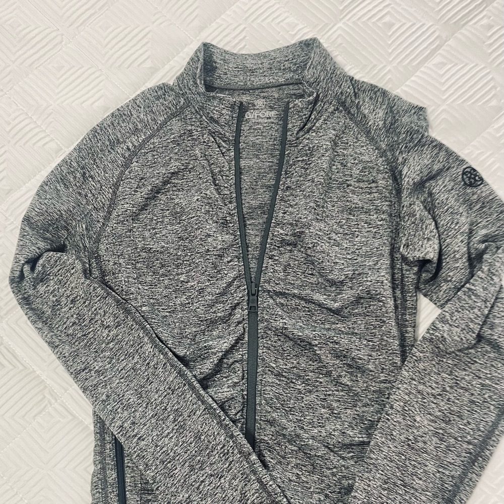 G/Fore Ruched Mid Layer Zip Jacket, Gray/Small